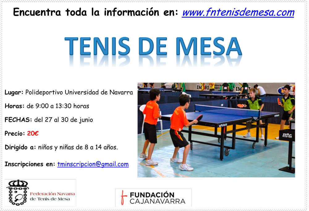 II Campus Deportivo de Tenis de Mesa